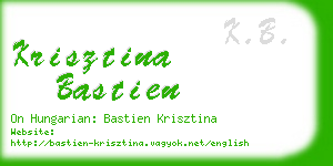 krisztina bastien business card